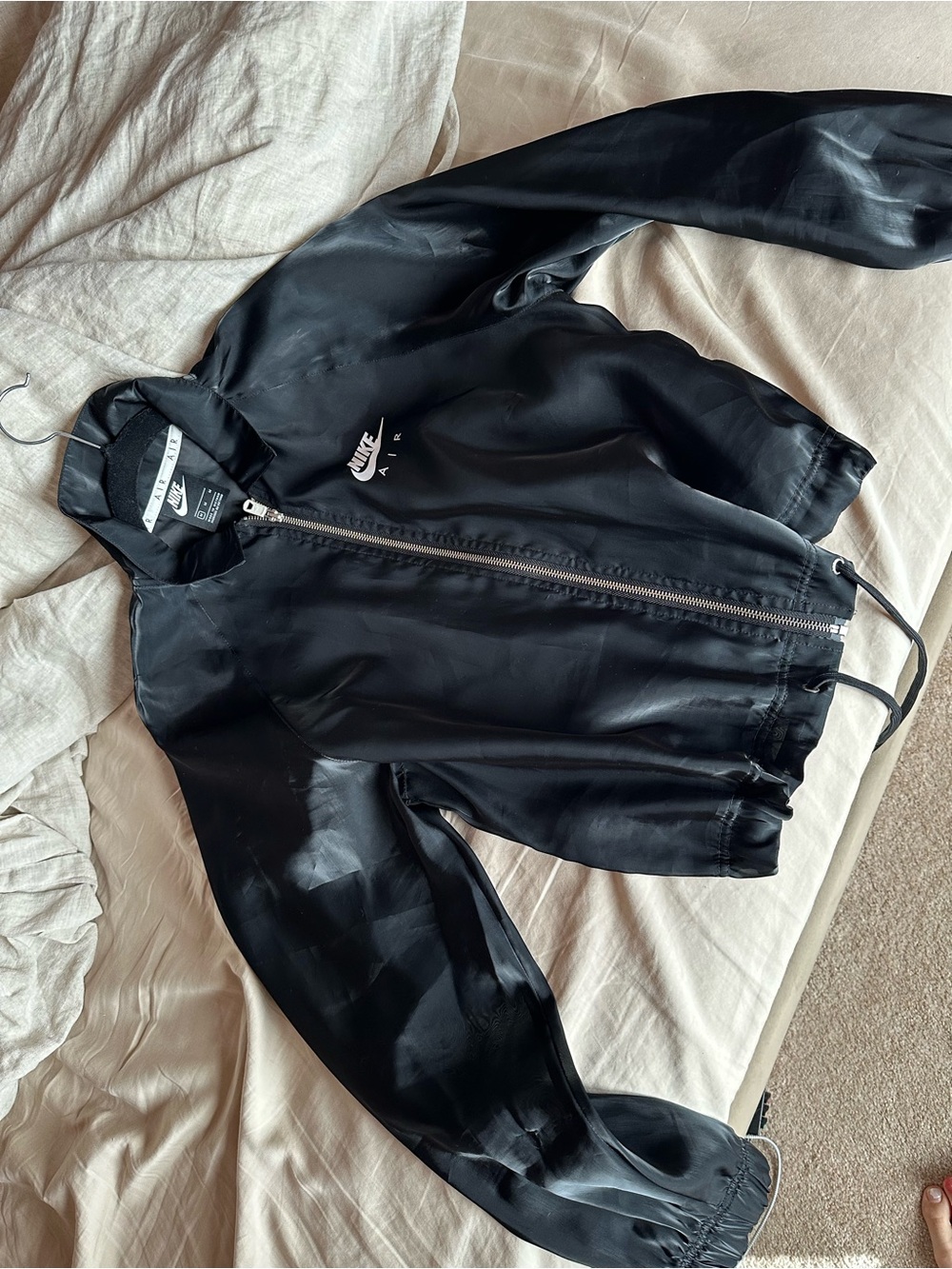 Nike Air Women’s sheer Black Zip-Front Jacket